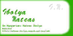 ibolya mateas business card